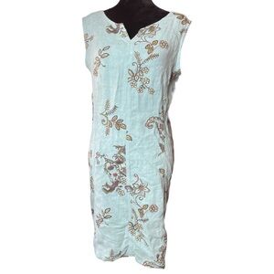 NWT Garron Teal Floral Sleeveless Dress